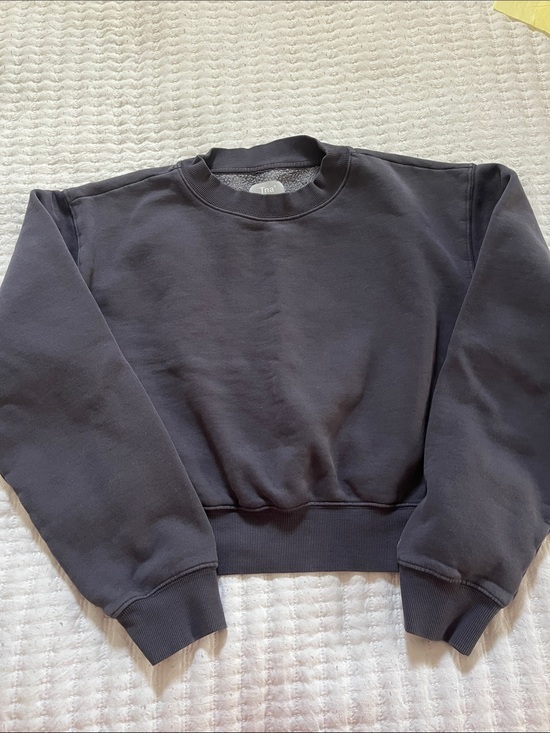 TNA Tops - TNA Charcoal Cropped Crew Sweatshirt